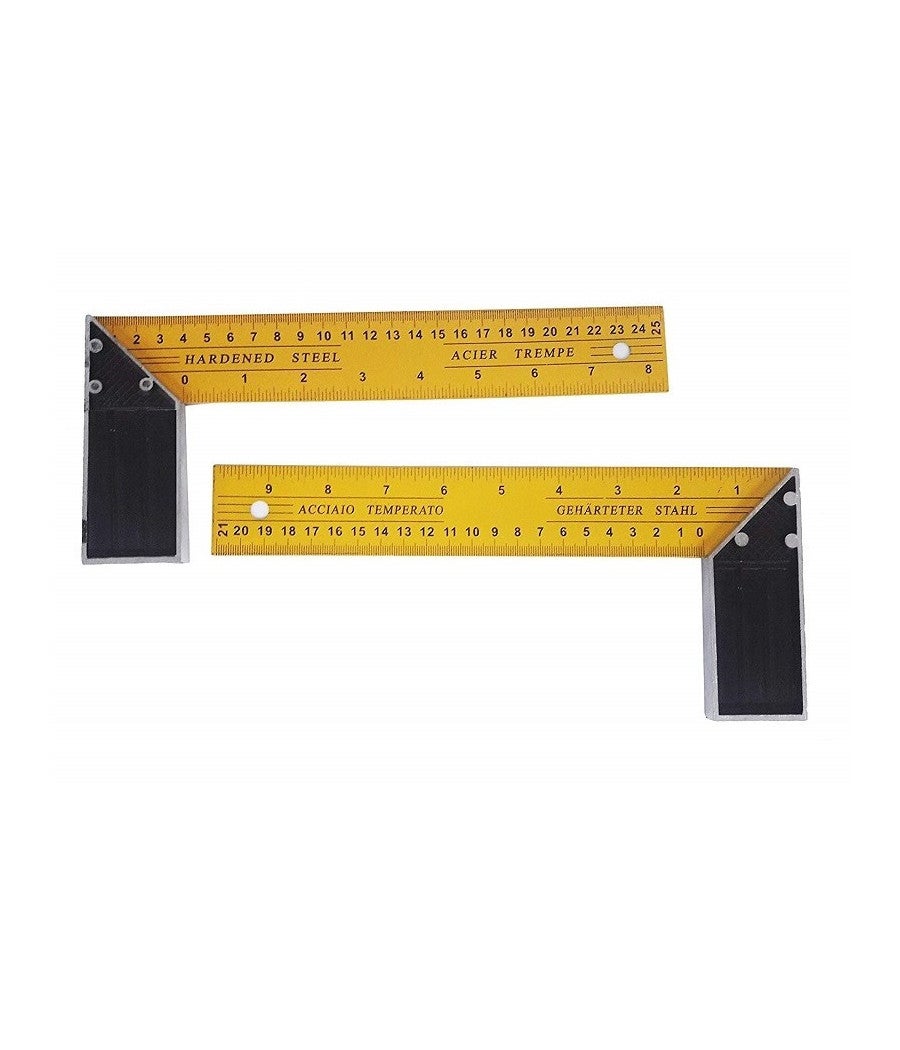 Set Da 4 Squadre In Plastica Ad Angolo Retto 90° Con Scala 45° E 22,5° – Per Piastrelle, Legno E Misurazioni Rapide