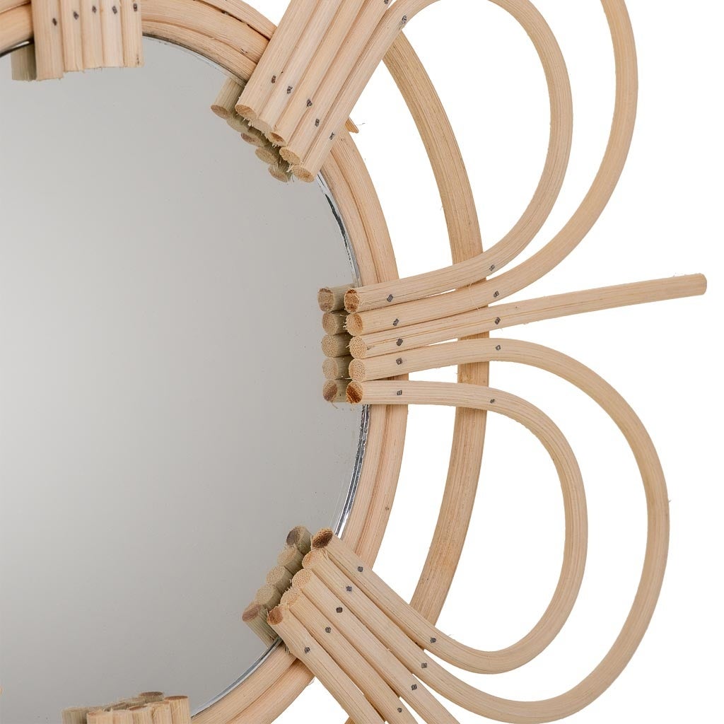 Miroir en bambou marron d40/16,5x02h - 6