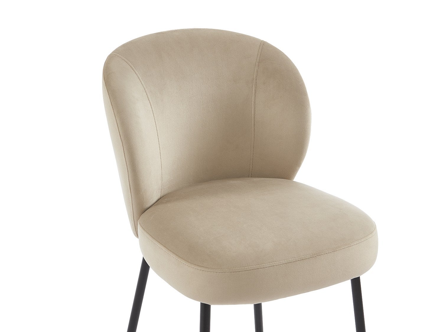 Sgabello da bar in Velluto e Metallo Nero Beige - Lotto di 2 - POLPONA - 5