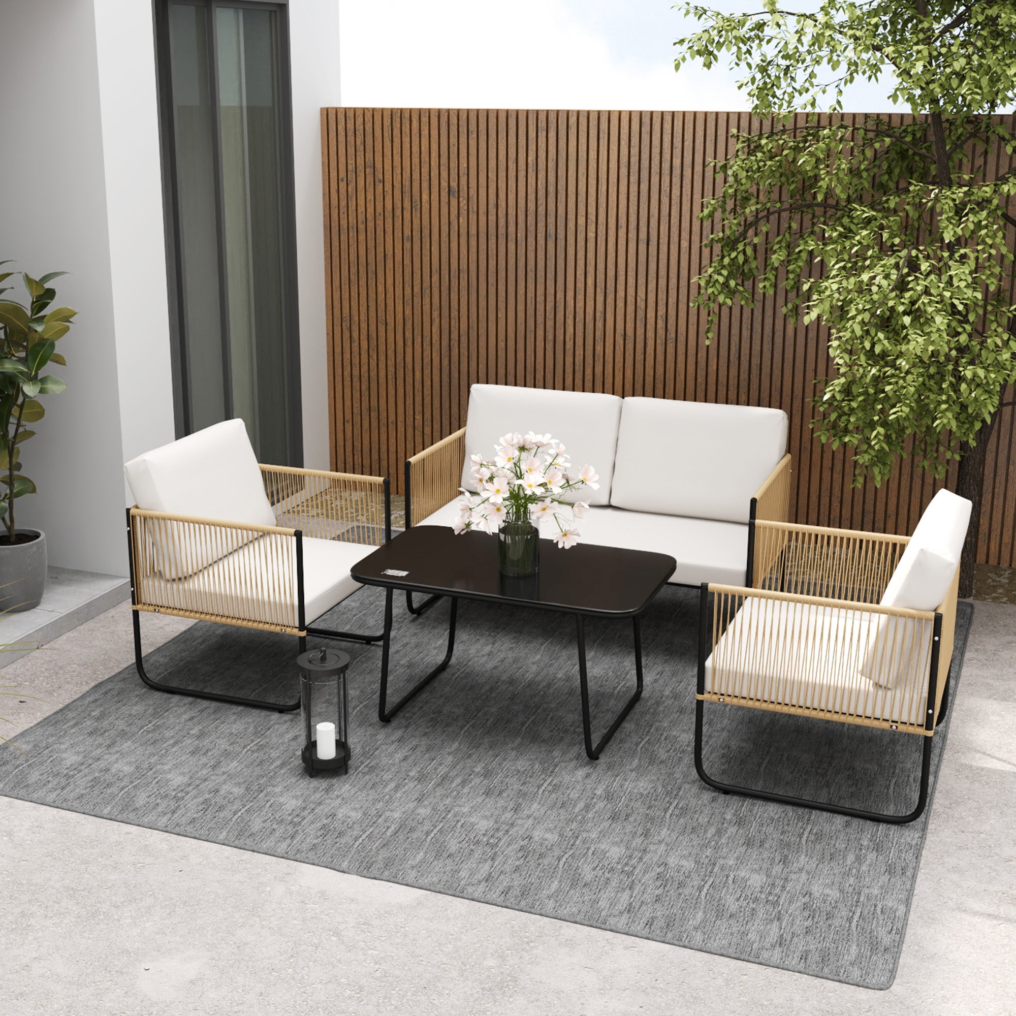 Outsunny Sedie E Poltrone Da Balcone Outsunny Set Da Giardino