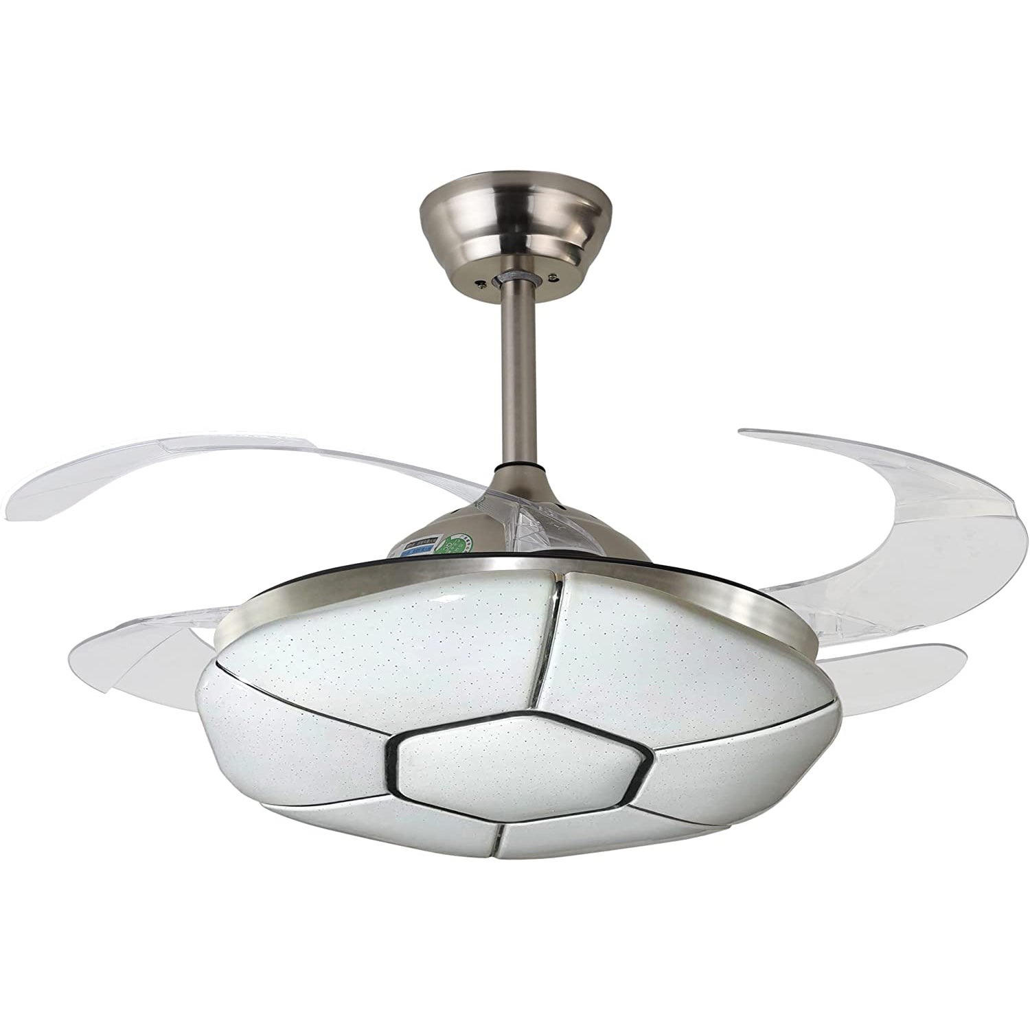 Ventilateur Plafonnier LED BEL AIR HOME 50cm - 72W Moteur DC Silencieux - Télécommande - Blanc/Bois
