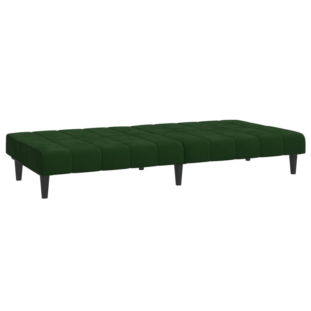Canapé-lit | Lit simple | Canapé convertible à 2 places vert foncé velours CFW13889 - 6