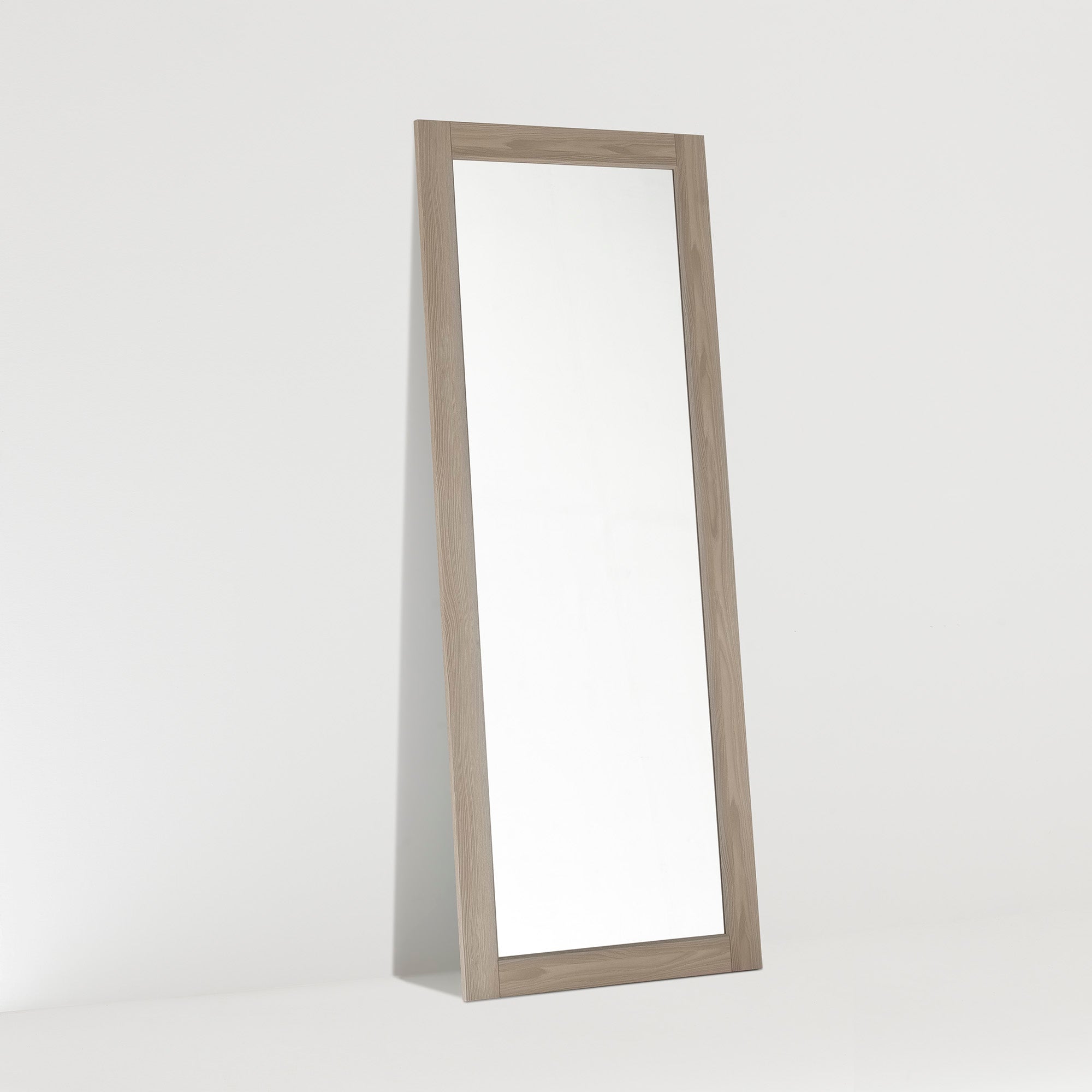 Arhome, espejo de suelo modern, 160 x 60, fresno crema, made in italy