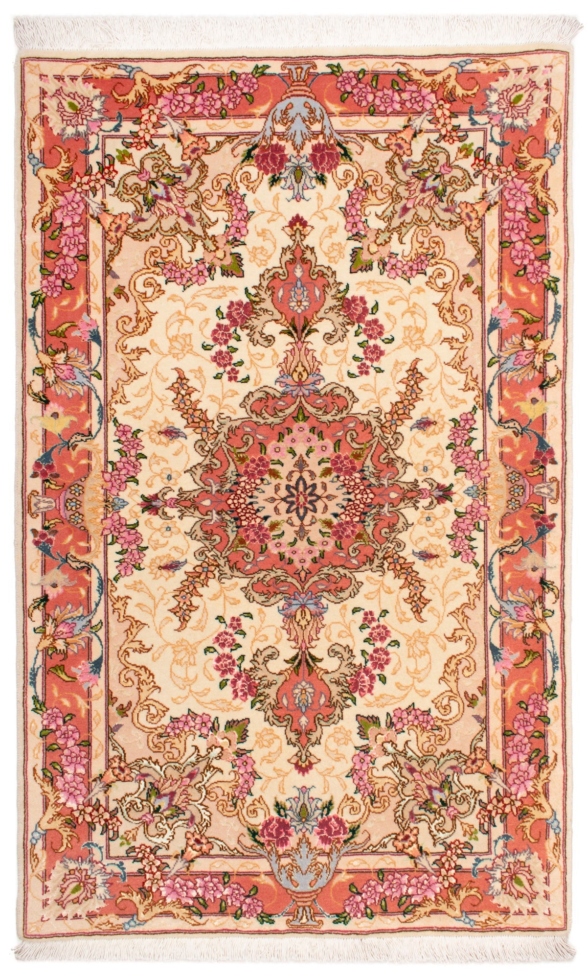 Alfombra persa tabriz 50raj   123 x 77 cm   lana y seda   exclusiva