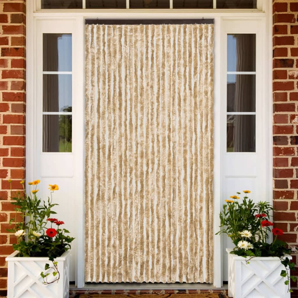 Moustiquaire | Rideau anti-moustique Beige 100x220 cm Chenille CFW78483 - 2