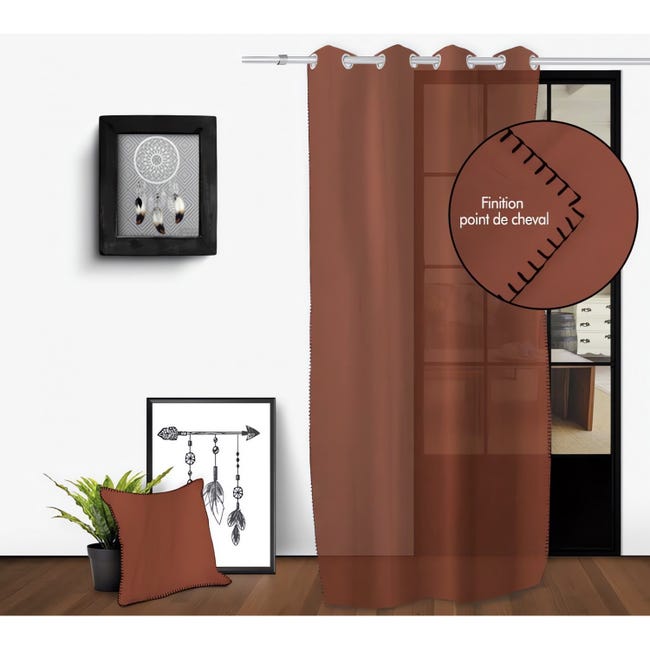 Voile Oeillets En Coton Lavé 135x250 Cm Spirit Brique Par Soleil D Ocre Leroy Merlin Voile Oeillets En Coton Lavé 135x250 Cm Spirit Brique Par Soleil D Ocre Leroy Merlin