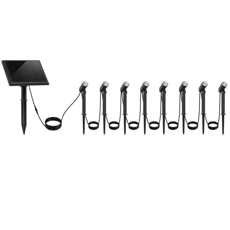 8 MINI ROUNDY 100LM połączonych reflektorów solarnych