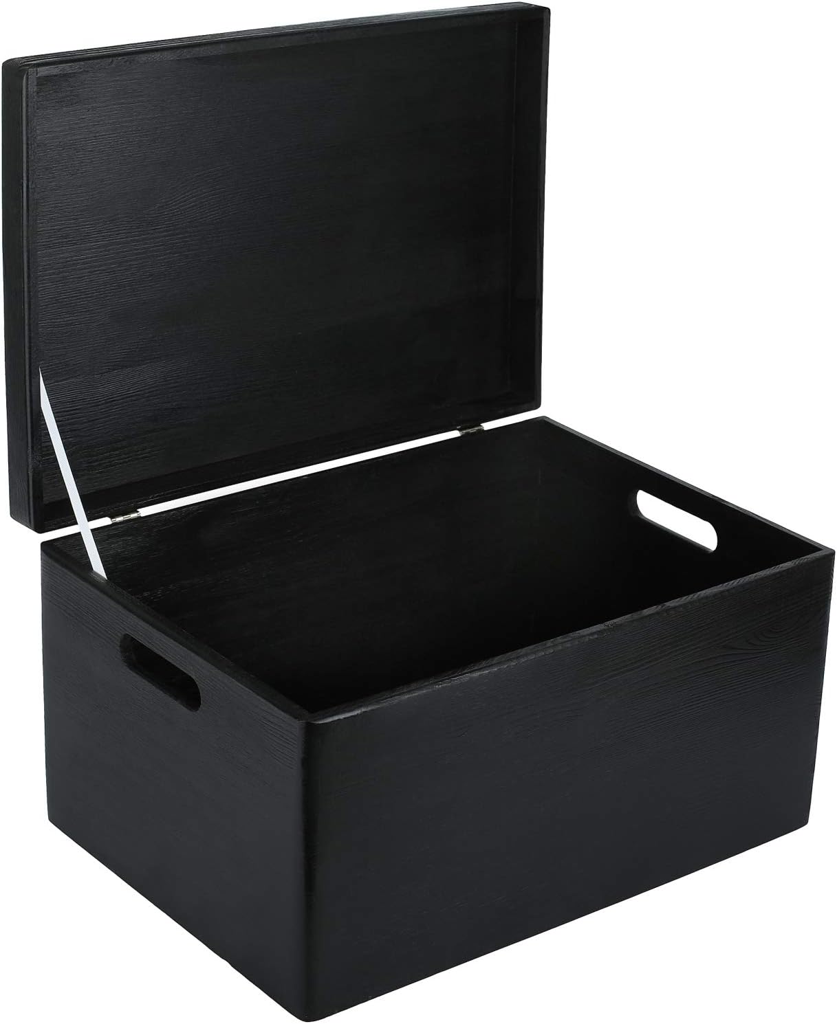 Creative Deco XXL Negra Grande Caja Madera Decorativa Almacenaje - Main Image