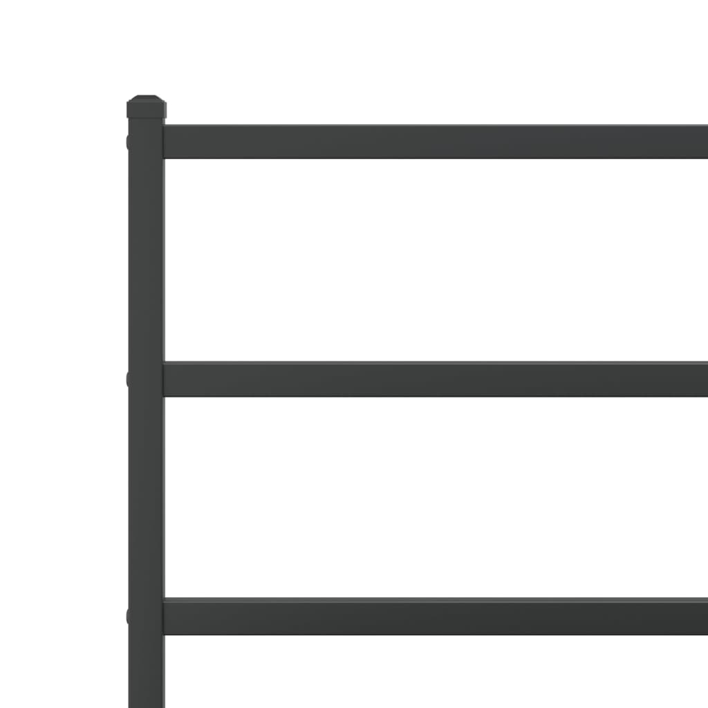 Estructura cama sin colchón con cabecero metal negro 180x200 cm vidaXL - 8