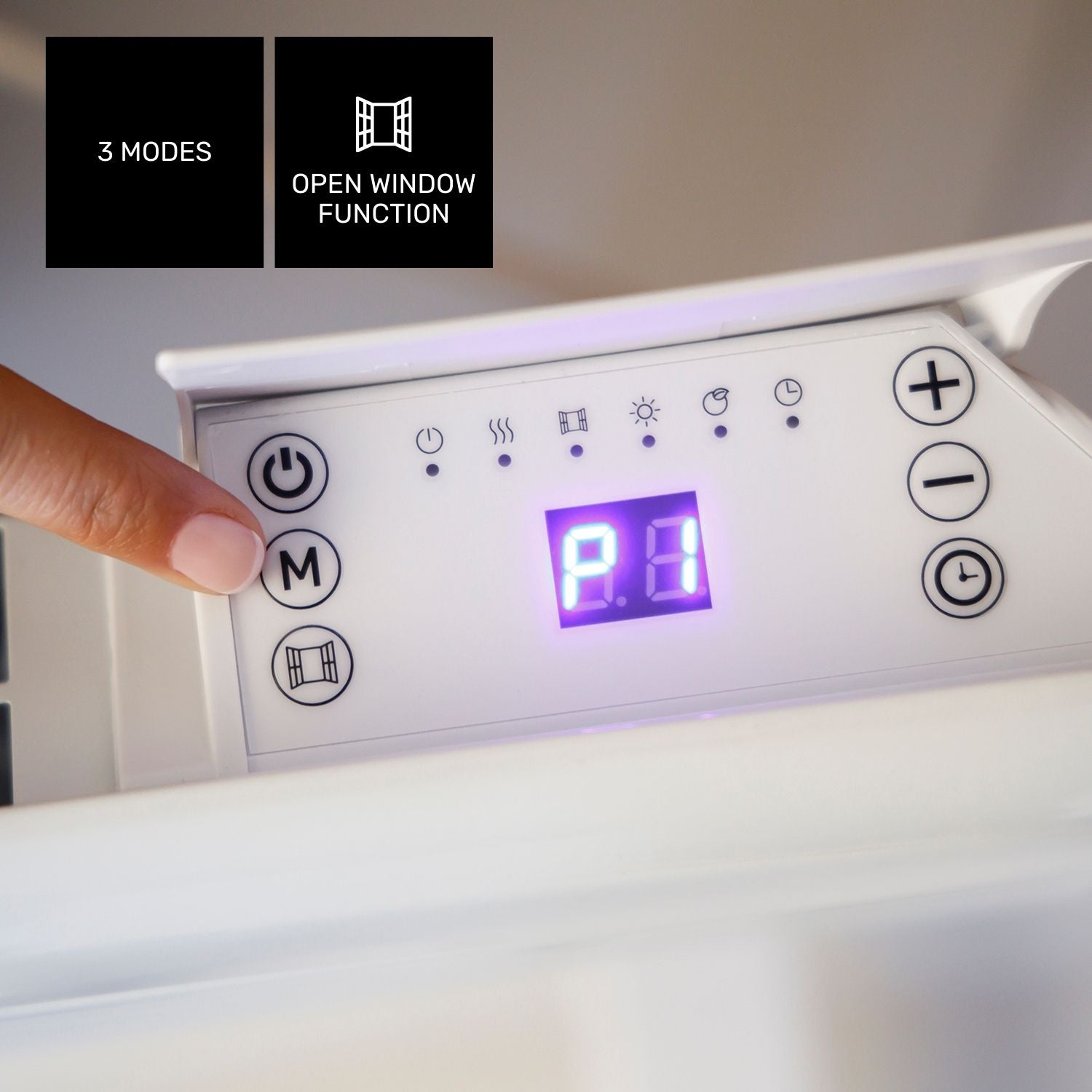 Taurus - Convector | CHTA 500W | ideal para Baños | Con Montaje en Pared o Ruedas | Protección IP24 | Pantalla Digital | Programador Semanal - 4