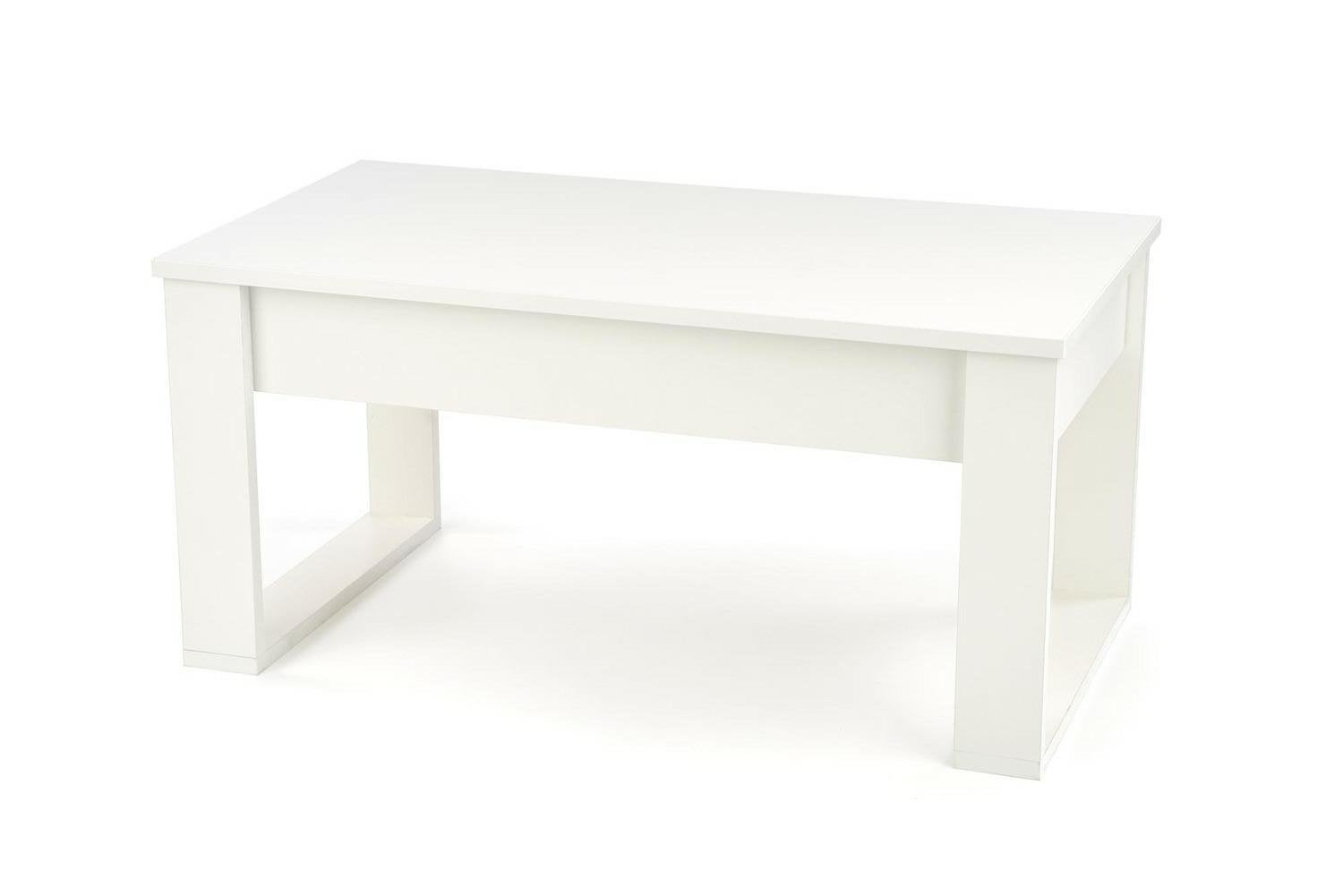 Stolik kawowy Halk prostokątny INTESI biały z 2 szufladami nowoczesny do salonu 110x60 cm 1 szt.