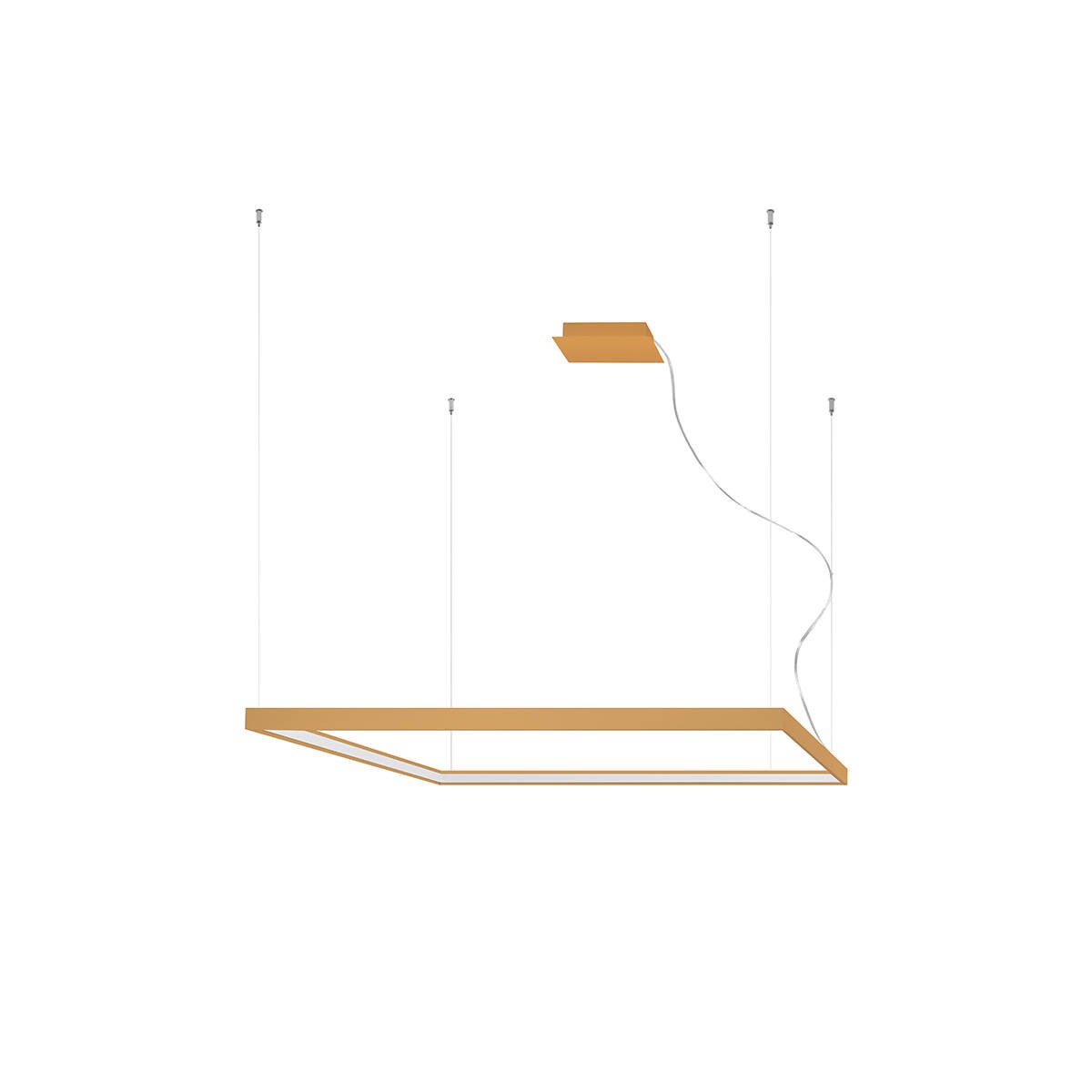 Lampa wisząca Nelya złota LED 70W 4000K 8096lm wym: 150 x 110 x 110 cm aluminium Thoro Lighting
