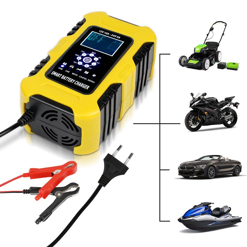 Caricabatterie Intelligente HTRC 12V 6V 3A, Automatico, Per Piombo LiFePO4 Litio