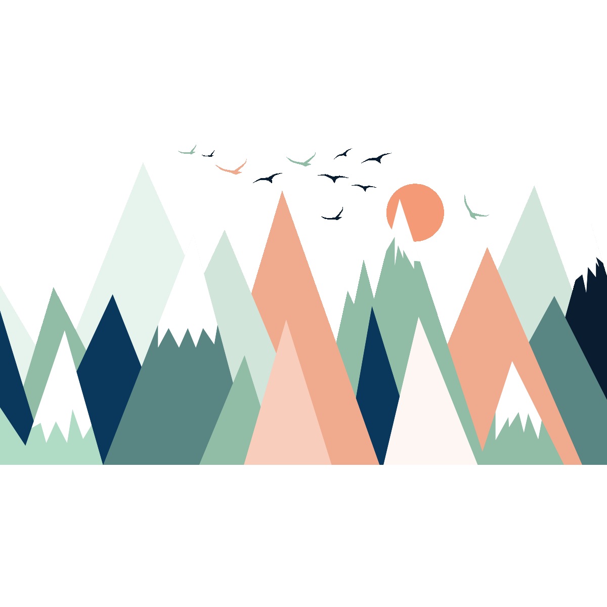 Adesivo bambino di montagna scandinavo nolwka - Sticker adesivo - adesivi murali - 40x60cm - 2