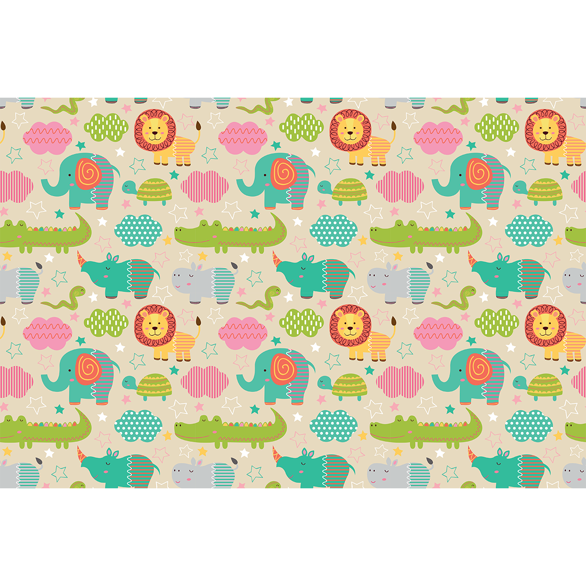 Pegatina muebles para niño animales africanos - adhesivo de pared - revestimiento sticker mural decorativo - 60x90cm - 2