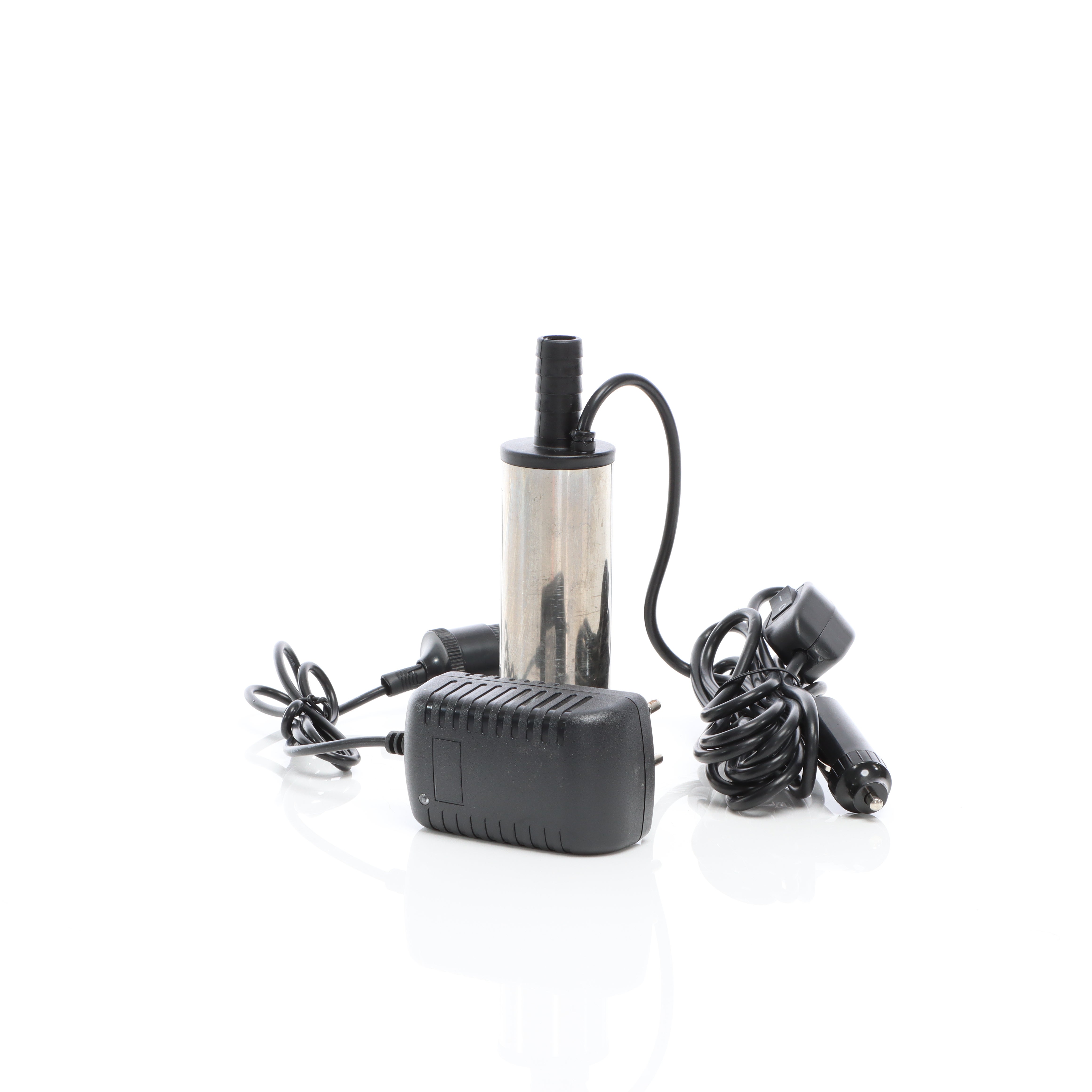 Wiltec Mini Pompe submersible à Eau et Gazole – 12 V / 8700 tr/min / 12 l/min – avec Grille d’aspiration, Bornes de batterie et Interrupteur – Vida... - 7