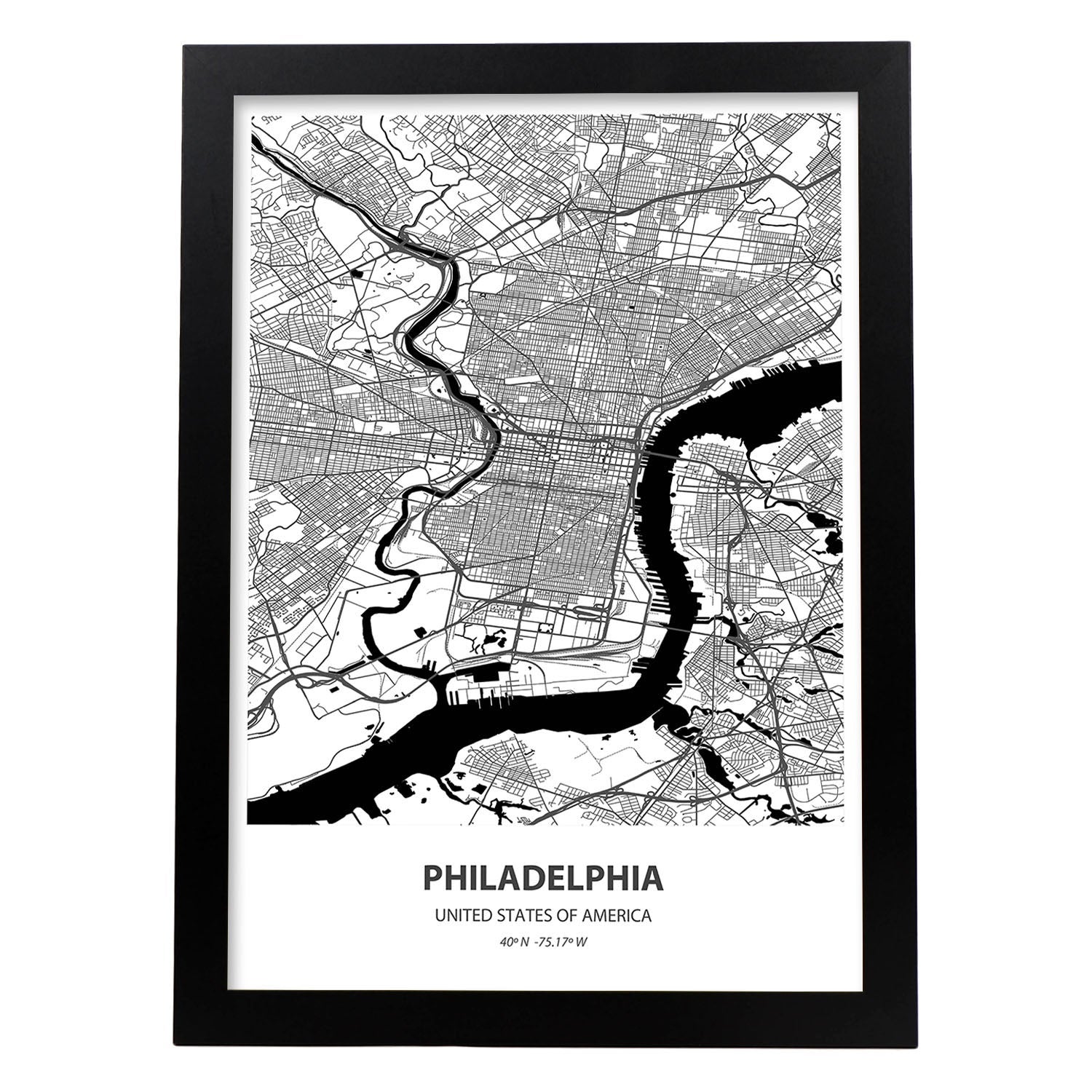 Philadelphia Map Usa Fiches - Media