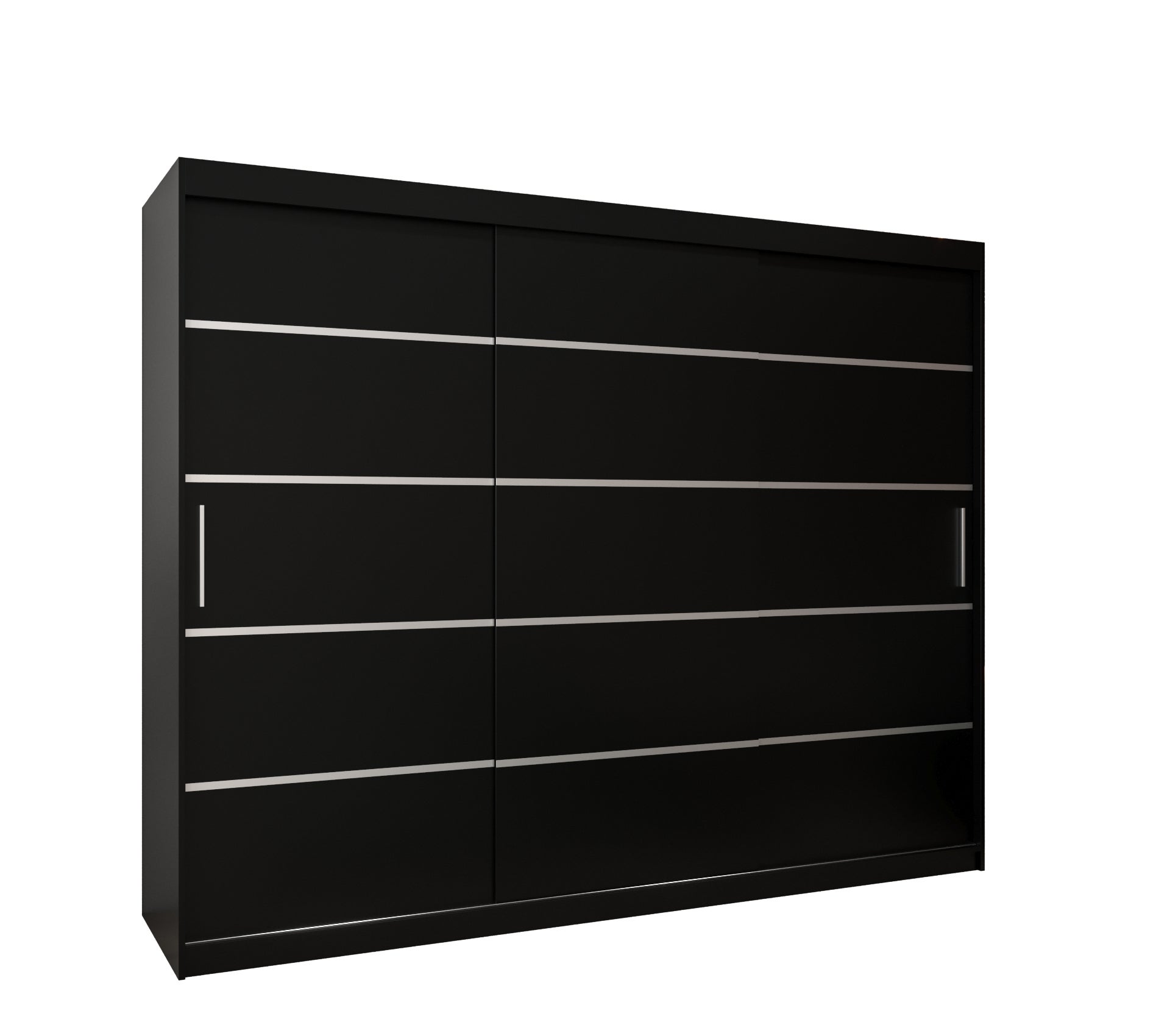 Szafa przesuwna garderoba Verona 1 250 x 62 x 200 cm Czarny + Czarny - Abiks Meble