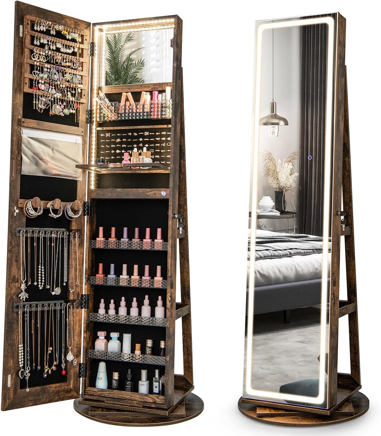 Armoire à Bijoux Pour Enfant Avec Miroir Pleine Longueur Rose | Maisons Du Monde