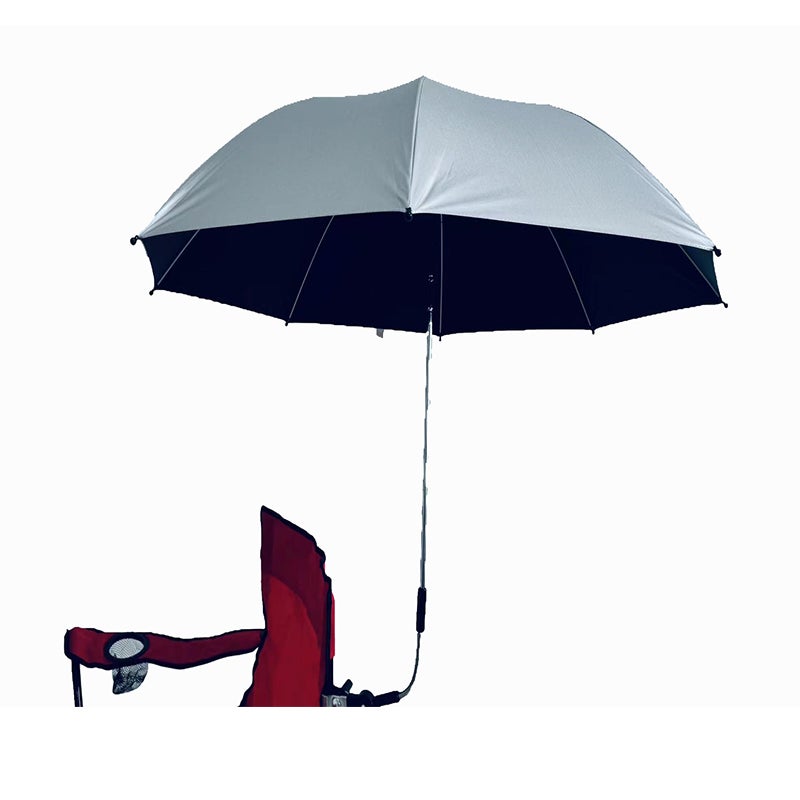 Zestaw 1 parasoli plażowych, parasol, regulowany parasol 23-calowy, przenośny parasol na krzesła plażowe, szary