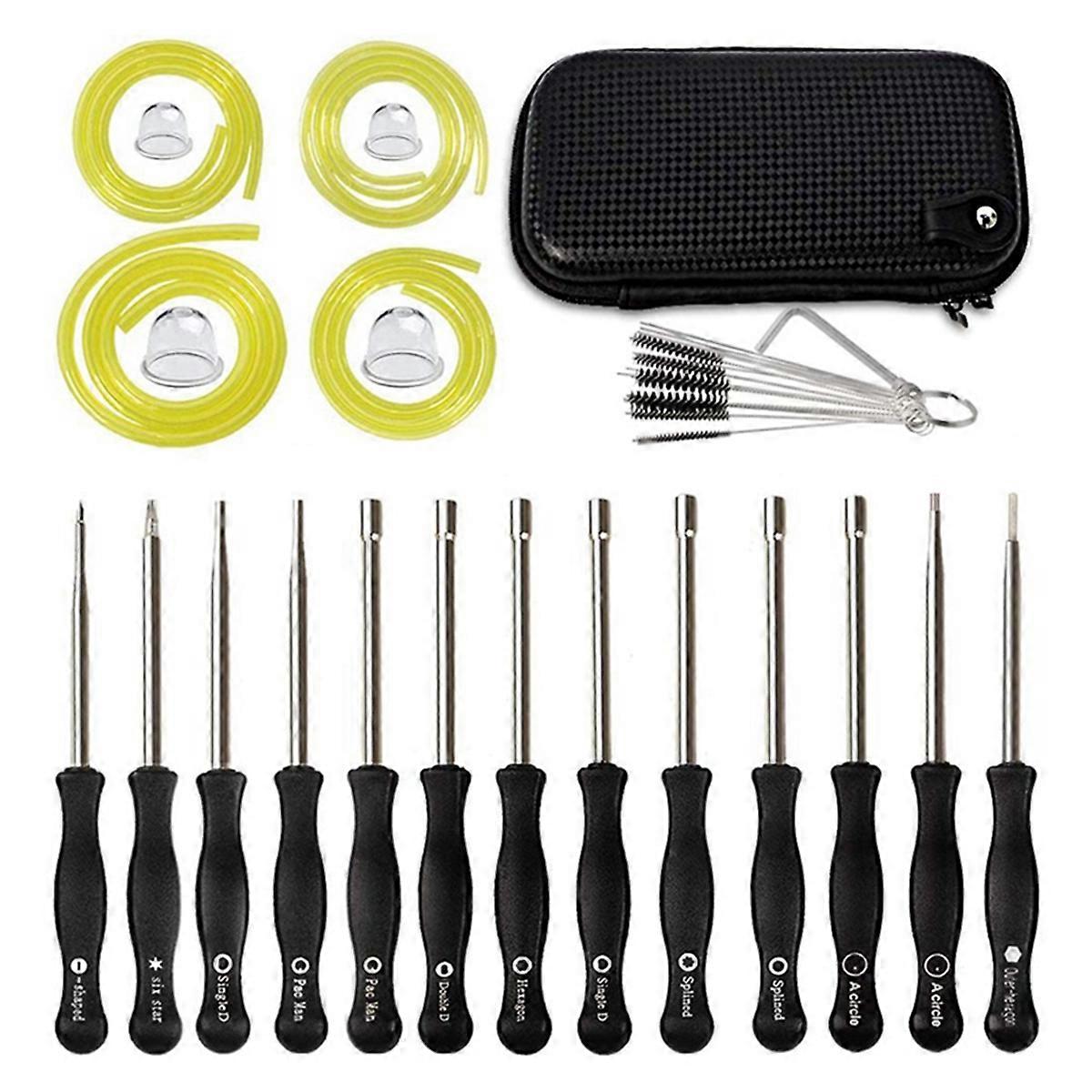 Kit De Nettoyage Pour Pistolet à Peinture 17 Pièces - Brosses Et Aiguilles Pour Buses Et Conduits - Pour Aérographe, Pistolet HVLP, Tatouage