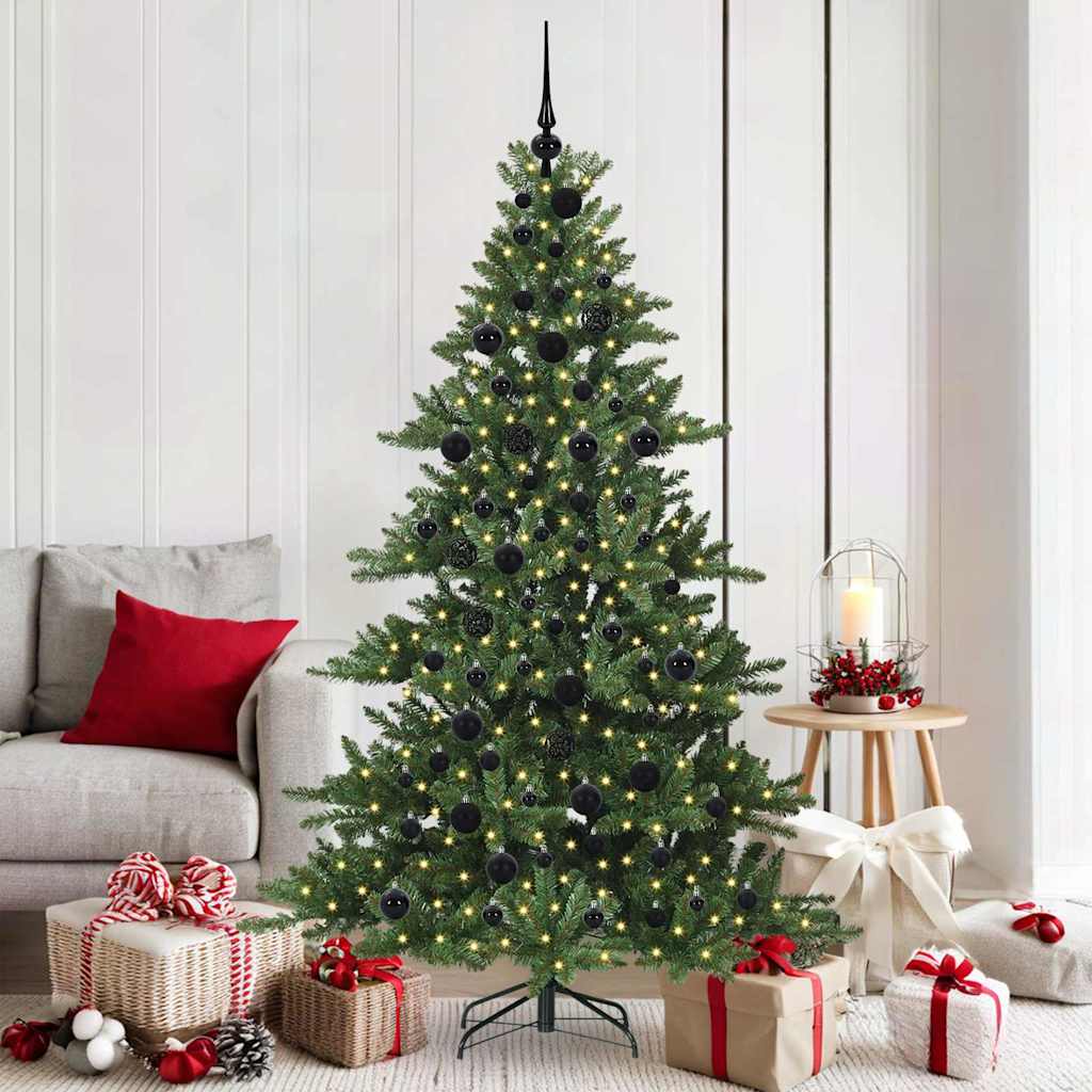 Sapin De Noël Artificiel 300 Cm Avec Guirlandes LED - Branches Articulées, Montage Facile, Pour Intérieur Et Extérieur - 13