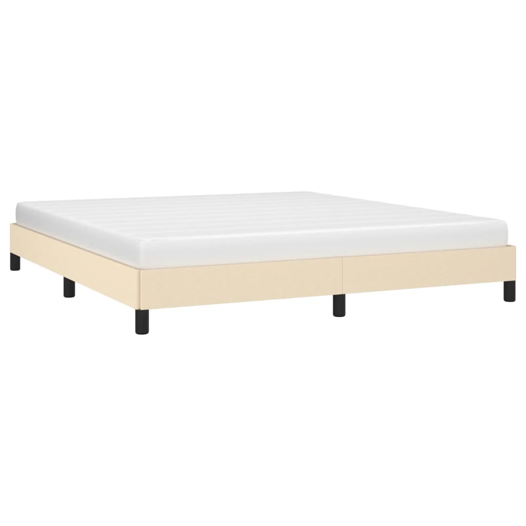 Cadre de lit sans matelas crème 180 x 200 cm en tissu - 3