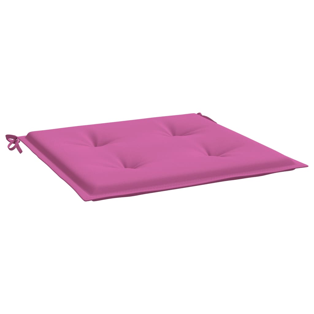 Coussins de chaise de jardin lot de 4 rose 40x40x3 cm - 4