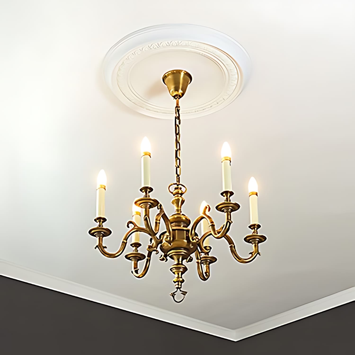 Rosetón Profhome 156031 Elemento decorativo Elemento para techo Ø 61,5 cm - 3