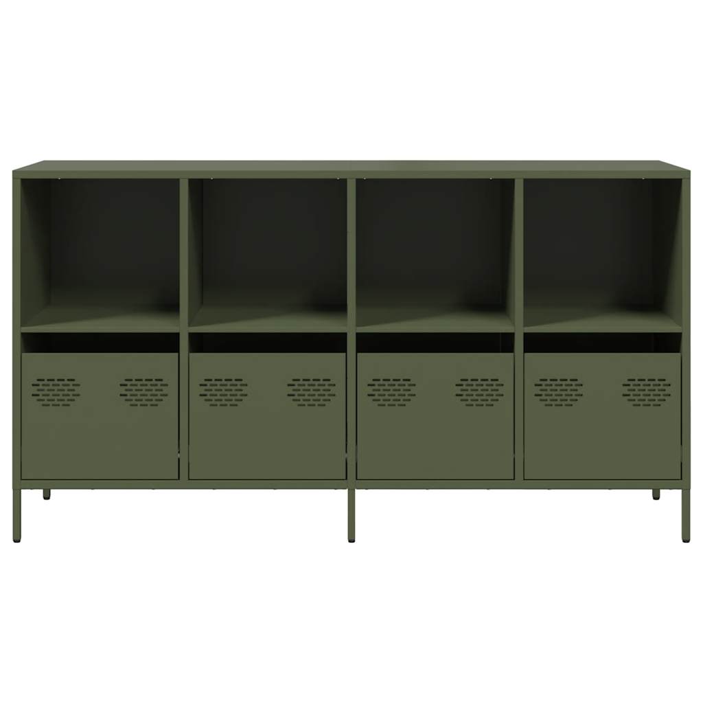 Générique Buffet Haut Vert Olive 36x39x123 Cm Acier Laminé à Froid