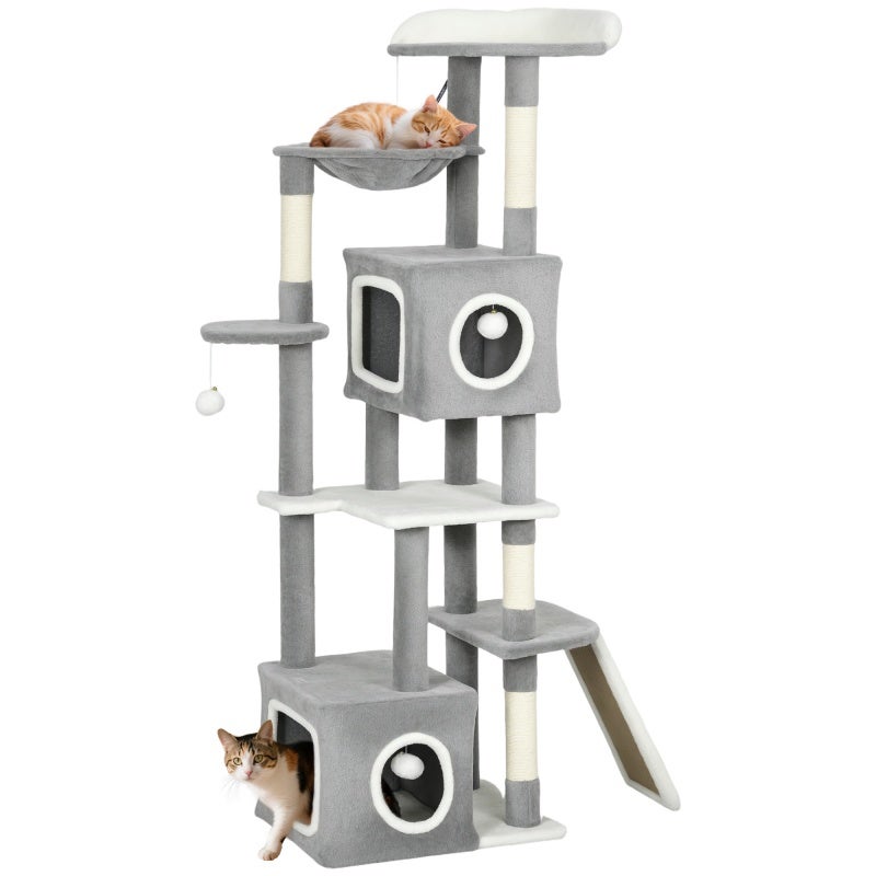Arbre à chat tour de jeux pour chats centre d'activités 2 niches — free download