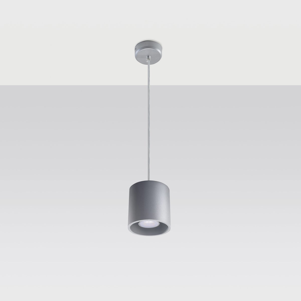 Lampa wisząca CELERIS 1 szary LED 4000K - 10x10x110cm Sollux