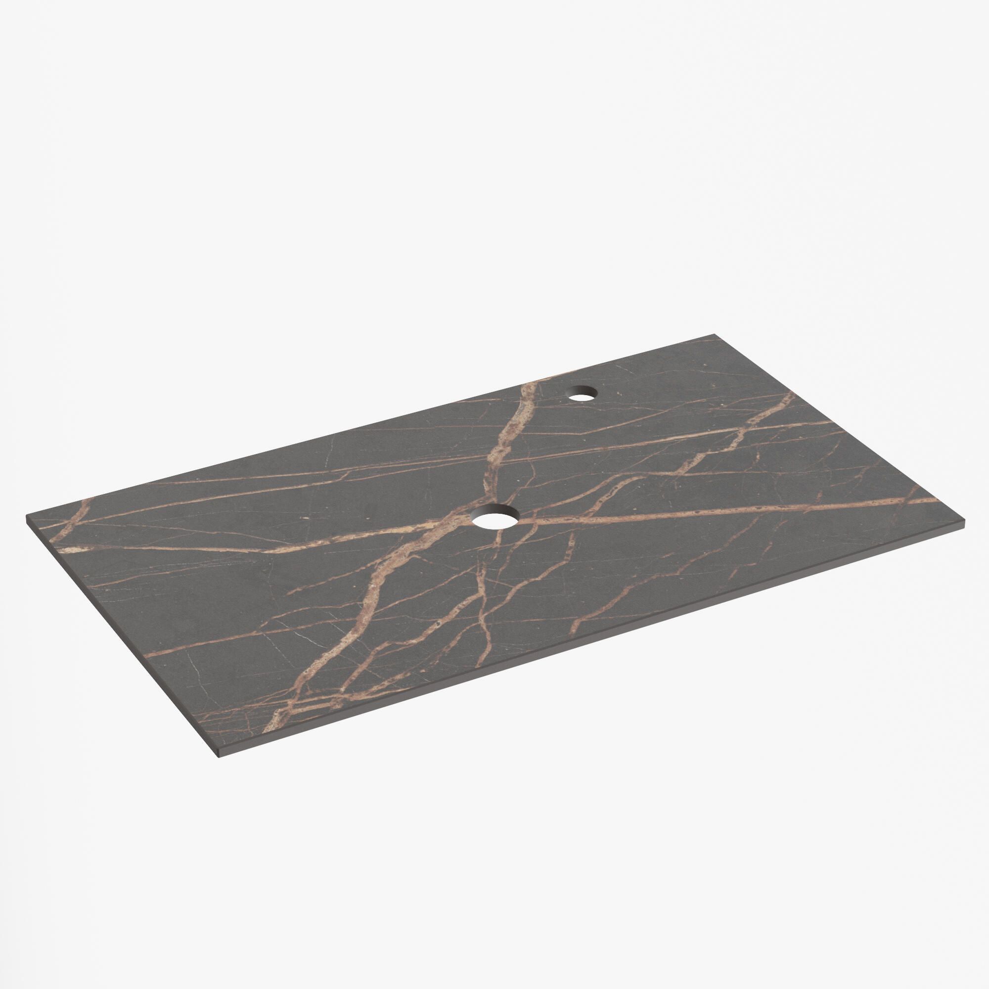 Blat umywalkowy Dekton czarny 101x46x1,2 cm