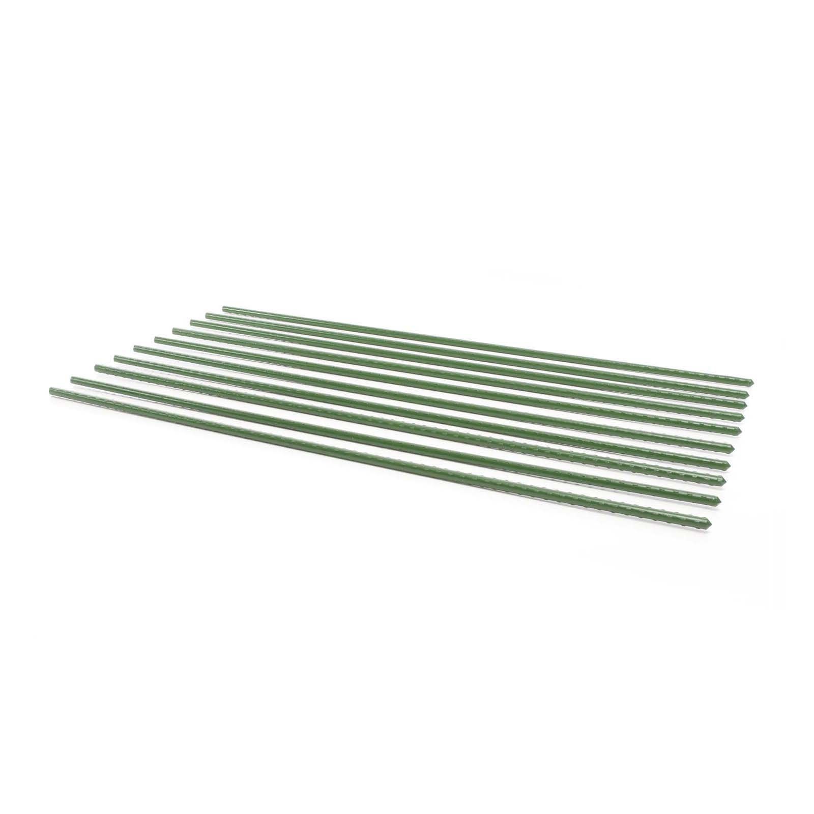 Lot de 10x Tuteurs Plantes – Ø 11 x 1200 mm – en Vert – en Métal – Support de Légumes Fleurs grimpantes – Piquets Attache Tomates – Roses,… Toboli - 8