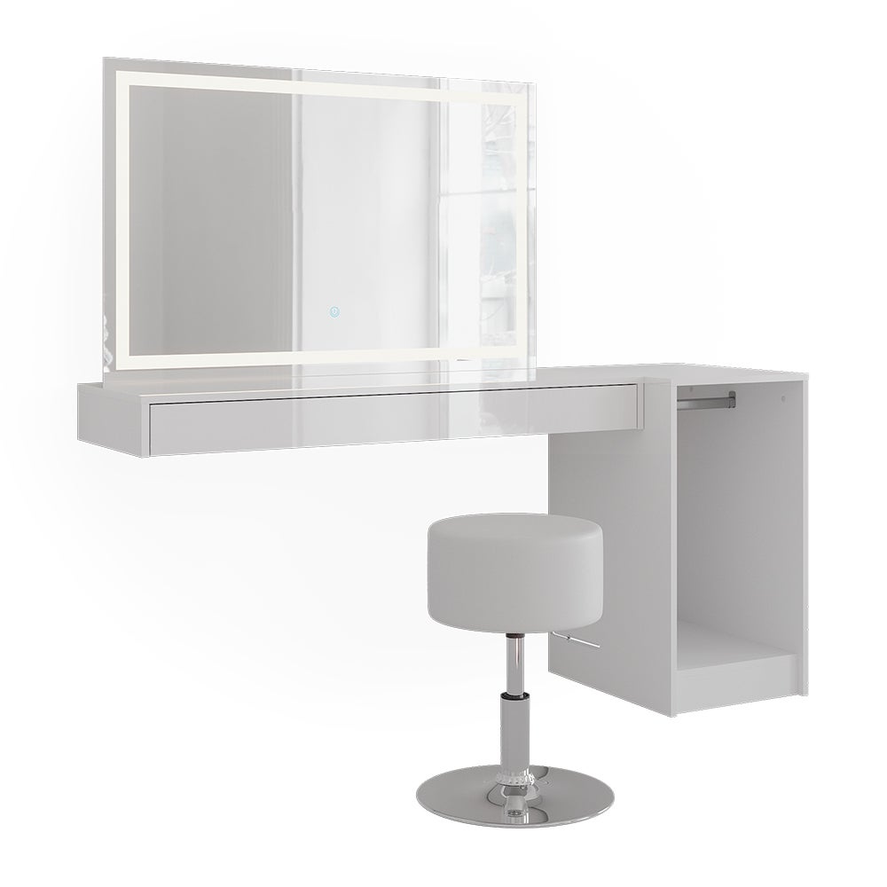 Vicco Stół do toalety Sherry, Biały, 120 cm 4 części