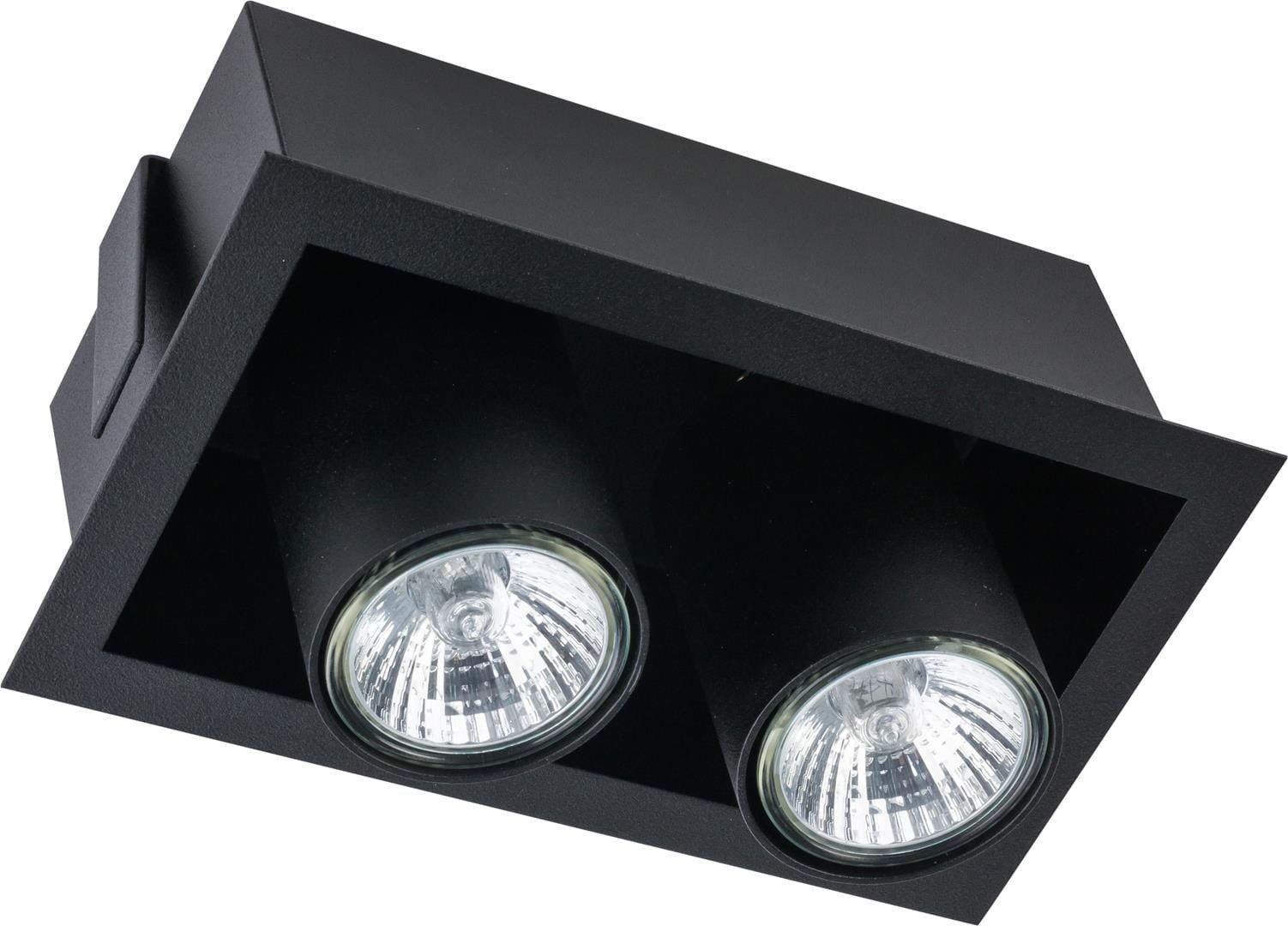 Oprawa sufitowa wpuszczana podtynkowa Downlight czarna 2xGU10x35W prostokątna IP20 wym: 19 x 11 cm metal Nowodvorski Lighting