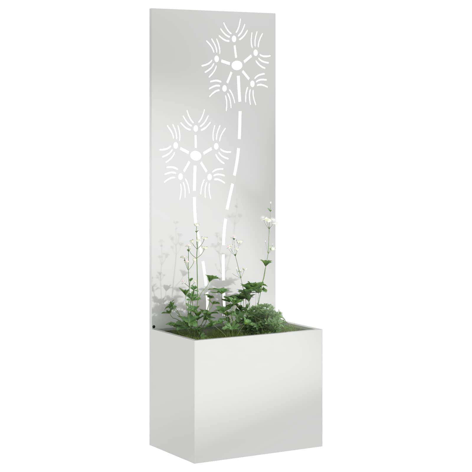 Écran de confidentialité de jardin Floral Argenté 50 x 150 cm vidaXL - 2