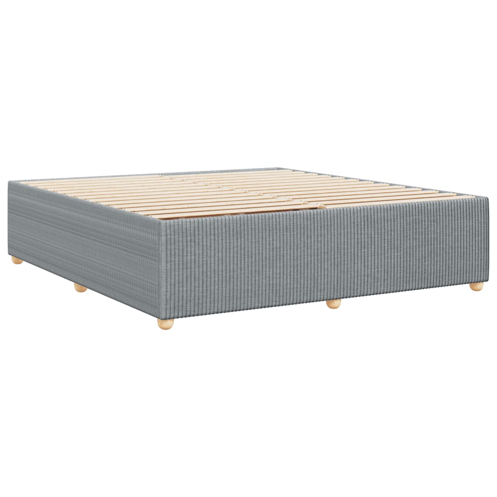 Lit sans matelas tissu gris clair 200x200 cm — COMFORTXL - 6