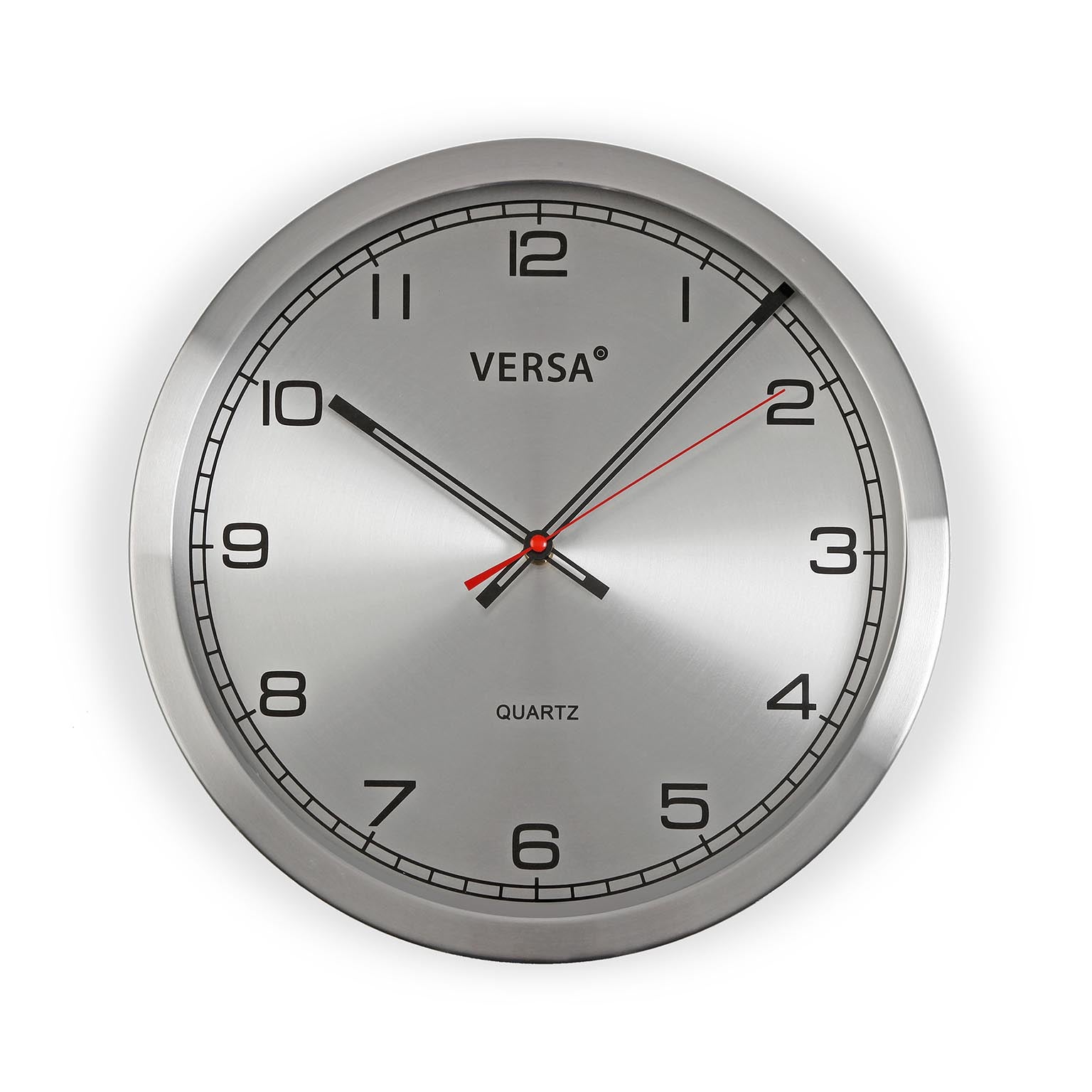 Reloj Cuarzo Reloj De Pared Color Plata Reloj De Pared 25cm Plata Almacenes Boyaca