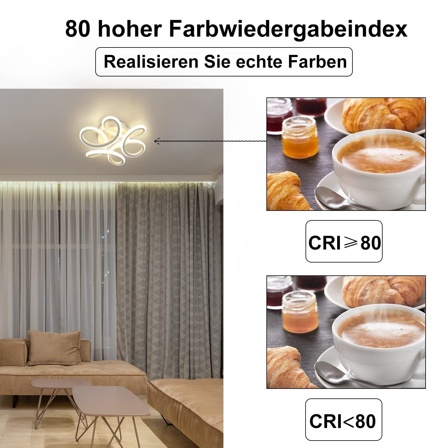 ZMH LED plafonnier Design géométrique noir et blanc plafonnier moderne couloir - 2