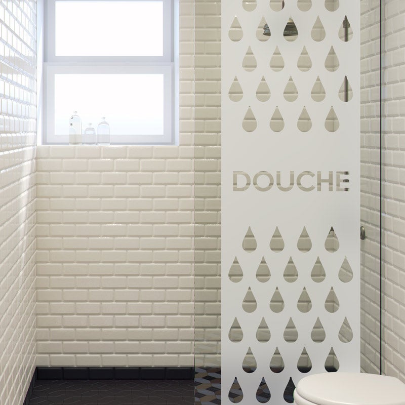 Adesivo porta di doccia 