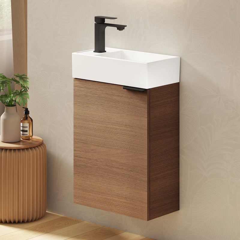 EMKE Zestaw szafka z umywalką 41.5 Dąb sonoma matowy