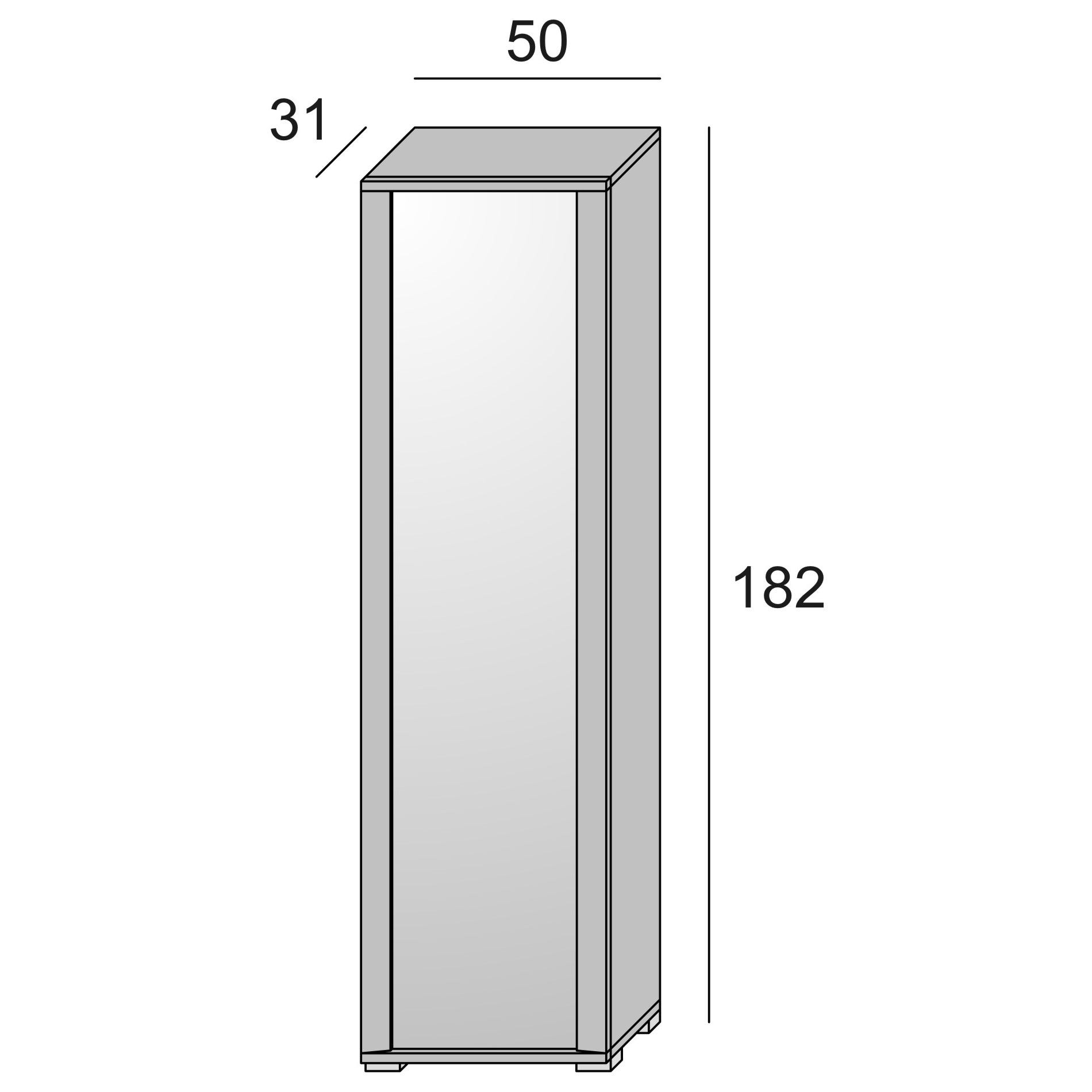Colonne container polyvalent miroir cadre blanche - 4
