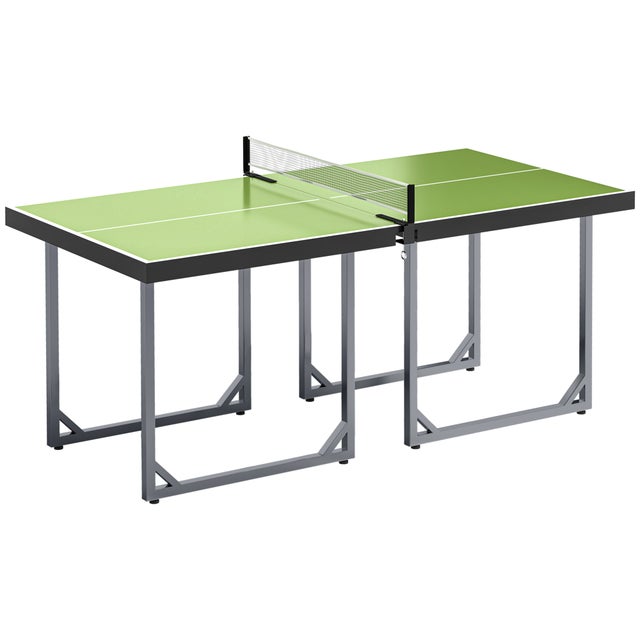 Mesa Ping Pong Dobrável Profissional 182x91cm Verde com Rede e Estrutura Aço Interior/Exterior
