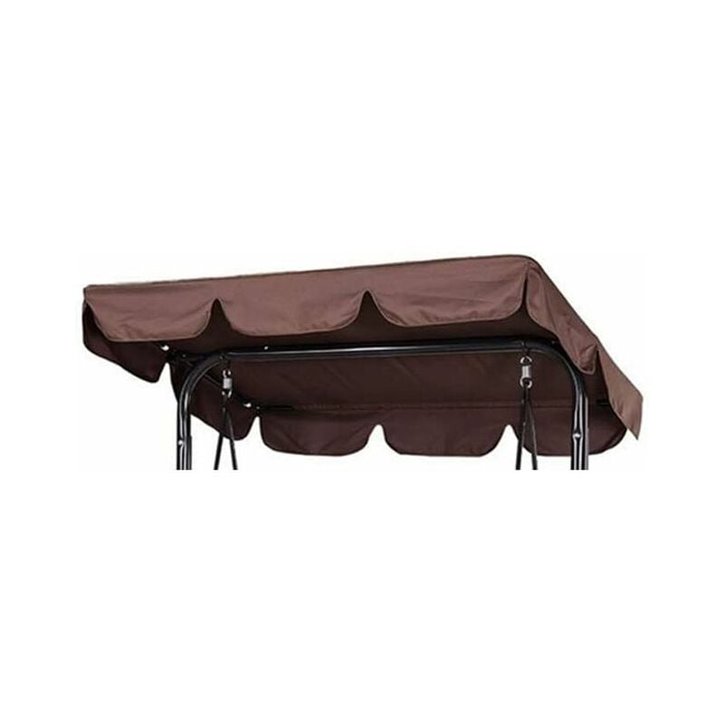 Wodoodporna osłona wymienna do huśtawki ogrodowej, 210D, ochrona przed słońcem i promieniowaniem UV do fotela bujanego (kawowego, 195×125×15 cm) - tr
