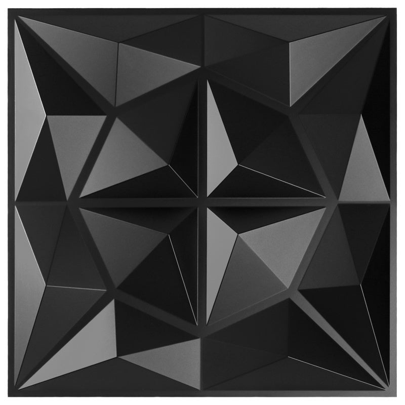 12 szt. samoprzylepnych naklejek ściennych z PVC, odpornych na wilgoć, do kuchni i salonu, 30 x 30 cm, czarny