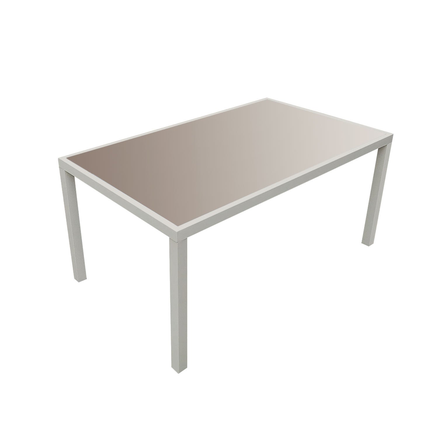 Salon de jardin 6 places taupe aluminium BERGAMO - 2