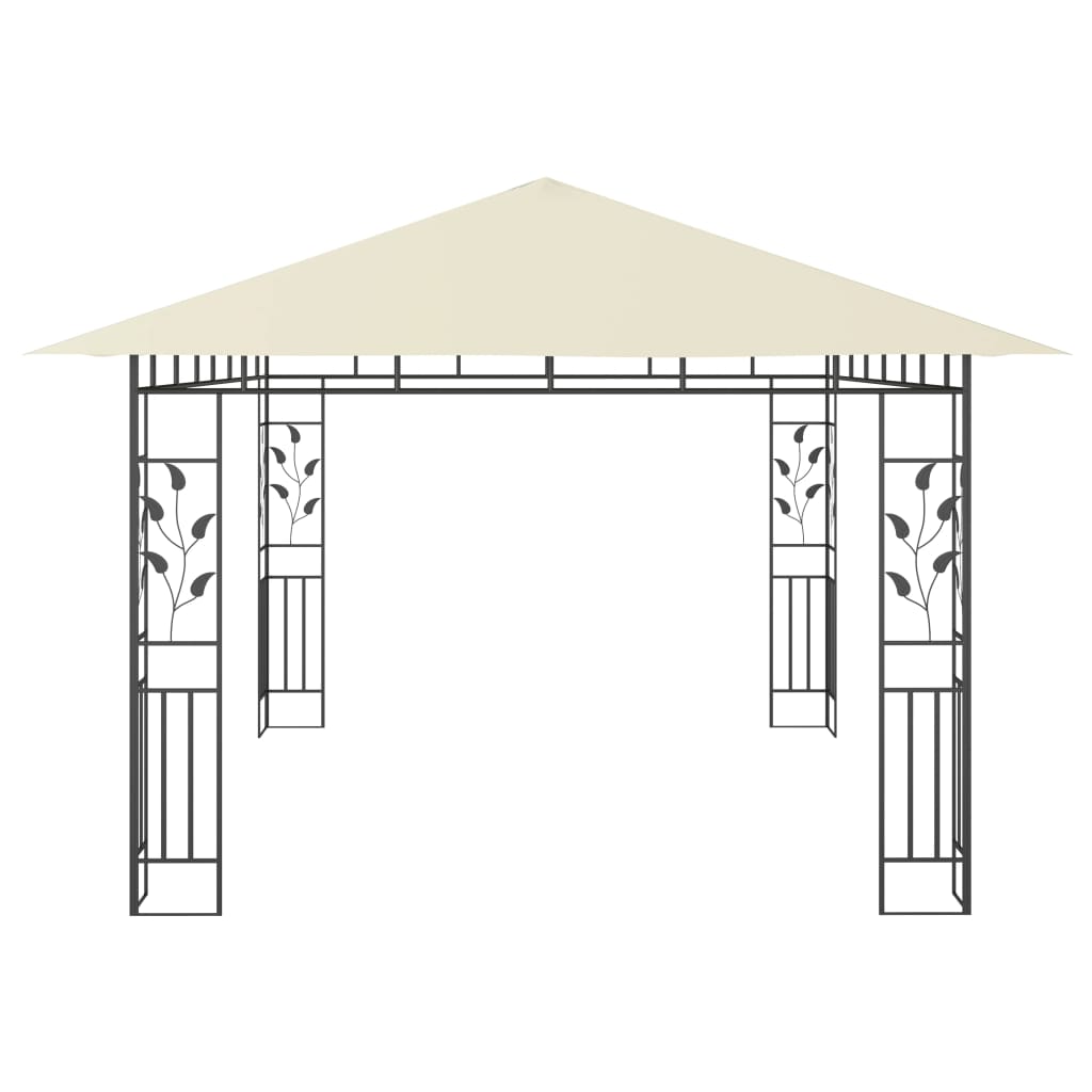 Tonnelle de jardin avec moustiquaire 4x3x2,73 m Crème 180 g/m² CFW522053 - 4