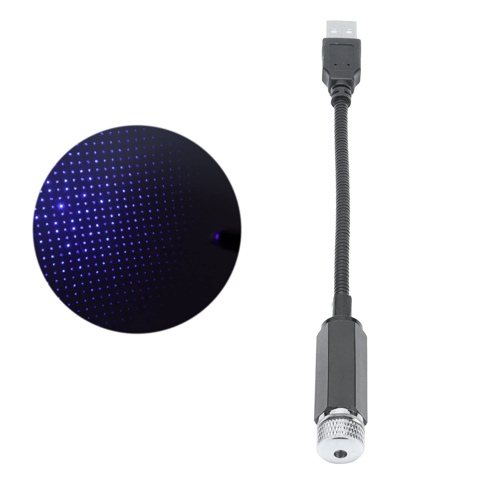 Przenośna lampka LED w kształcie gwiazdy ze stopu aluminium do samochodu, ładowanie USB, oświetlenie wewnętrzne i zewnętrzne (światło