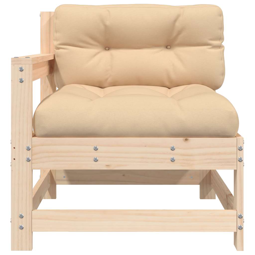 vidaXL Chaises de jardin avec coussins lot de 2 bois de pin massif - 5